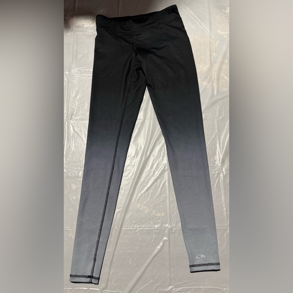 Women’s Champion Duo Dry Extra Small XS Athletic Leggings Black Gray Ombré - Picture 1 of 5